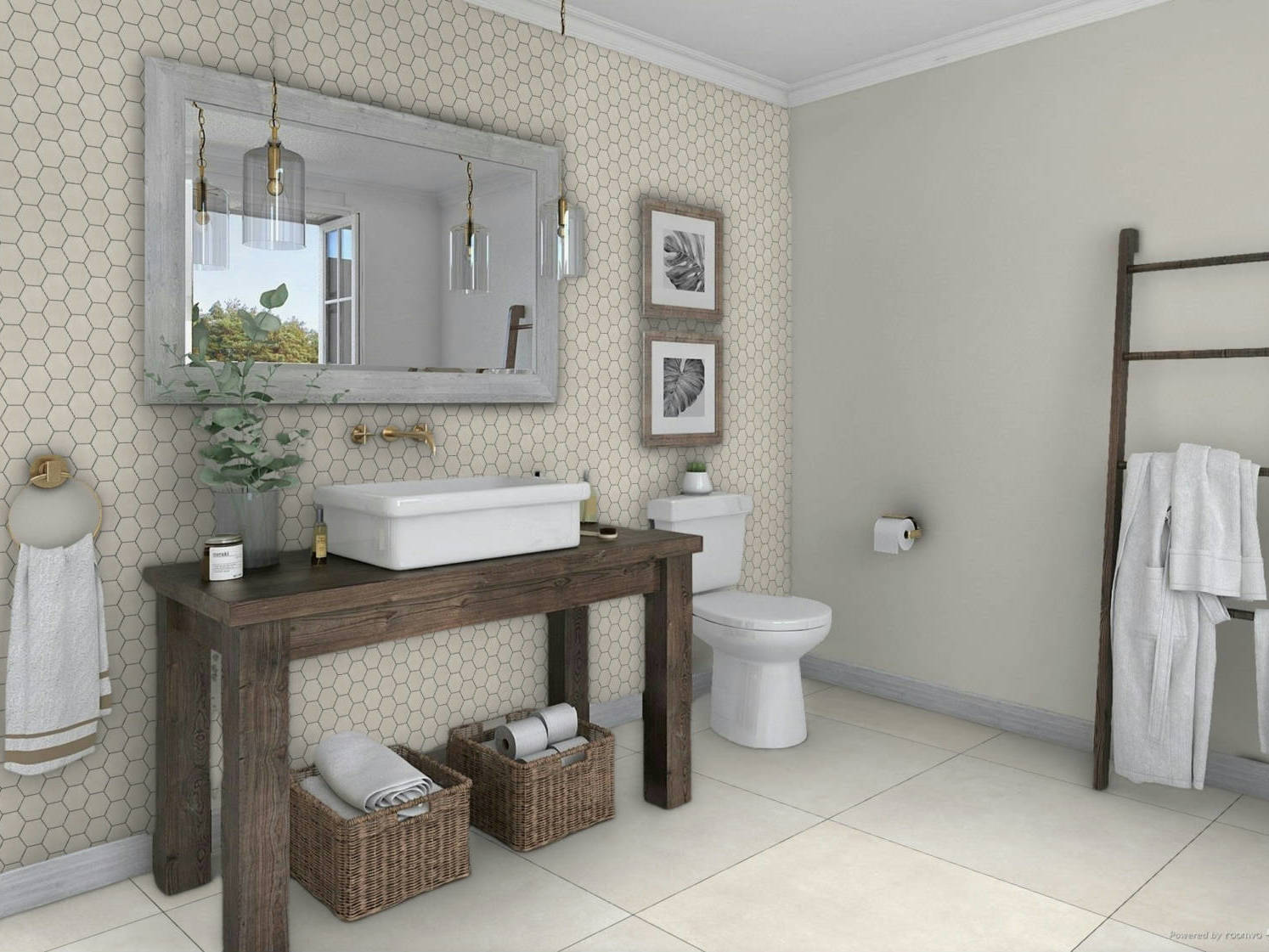 Ashland Cream 30X30 and 3x3 Mosaic | Aromaz Home