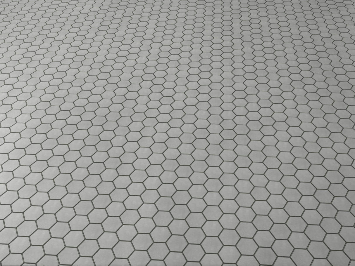 Ashland Grey Hexagon 3X3 | Aromaz Home