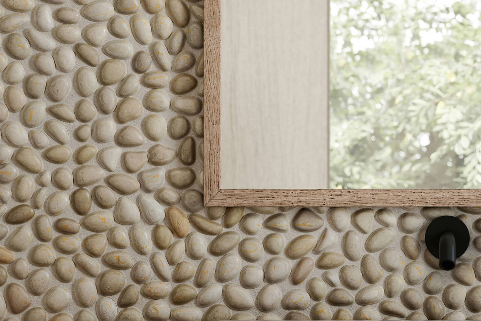 Zen Fiji Cream Natural Pebble Matte Mosaic 3 | Aromaz Home