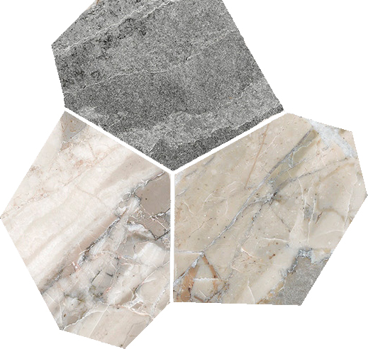 Dynasty Grey Polished/Matte 11X12 Eggs Mosaic | Aromaz Home