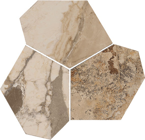 Dynasty Taupe Polished/Matte 11X12 Eggs Mosaic | Aromaz Home