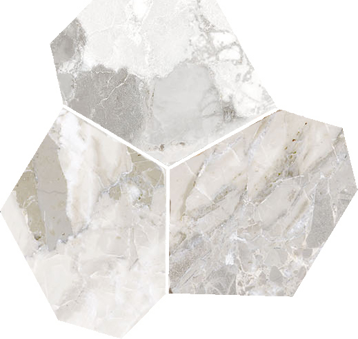 Dynasty White Polished/Matte 11X12 Eggs Mosaic | Aromaz Home