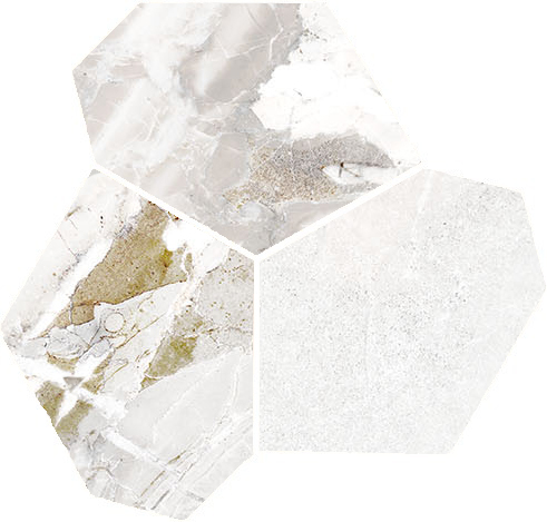 Dynasty White Polished/Matte 11X12 Eggs Mosaic | Aromaz Home