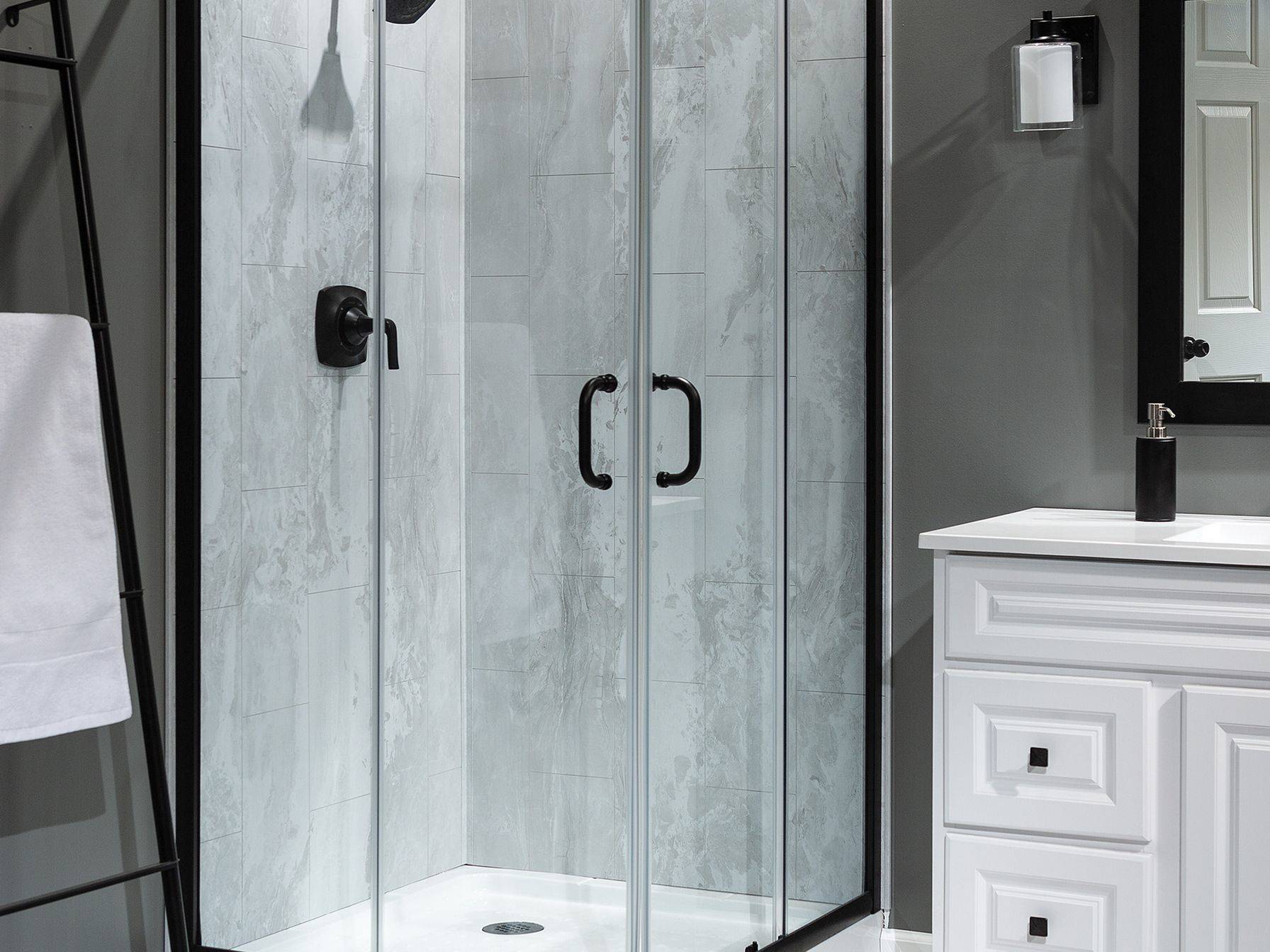 Iced Pewter Shower Wall Kit 36x60x78 | Aromaz Home