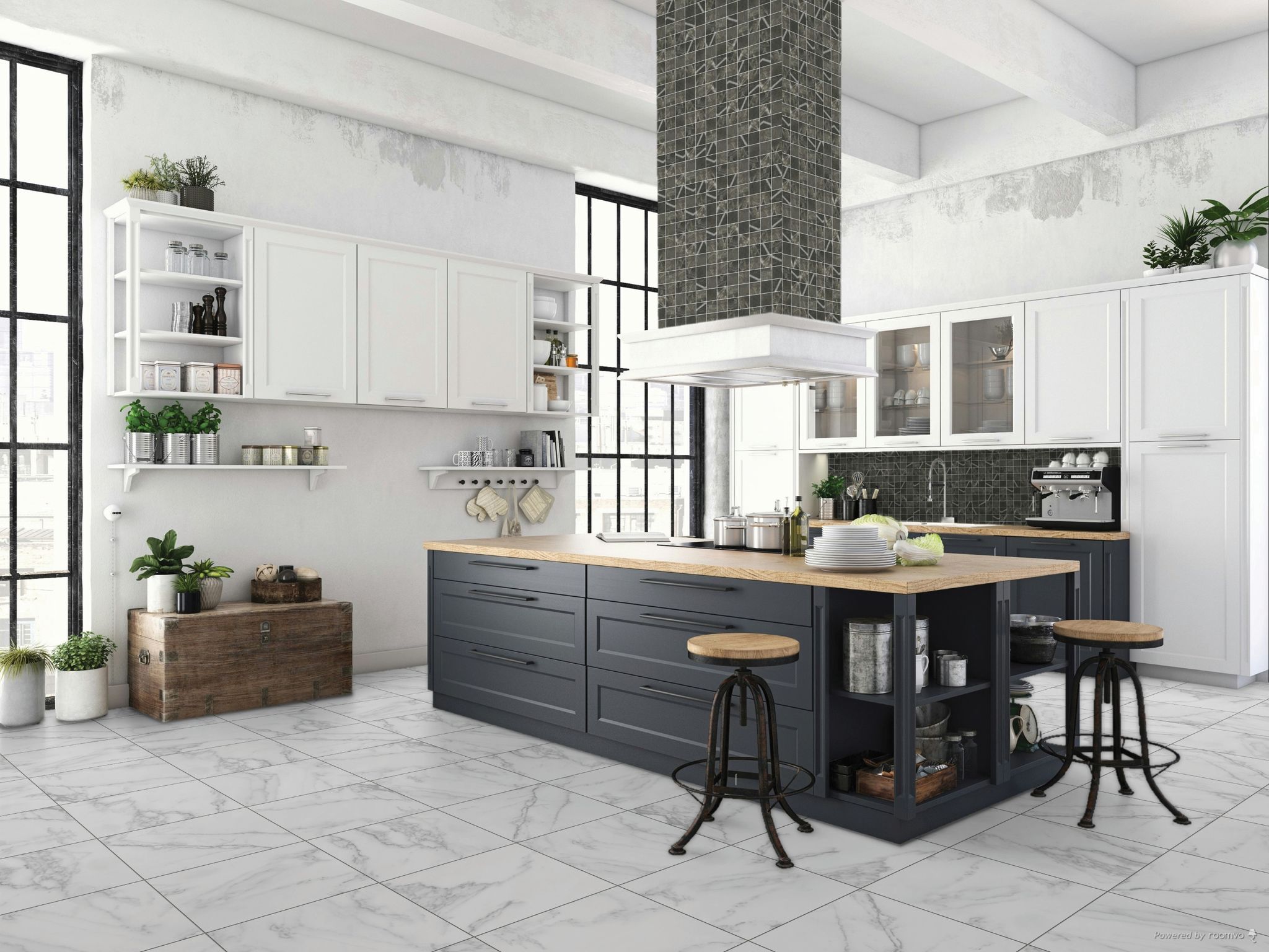 Florence 2X2 Carbon Matte Mosaic | Aromaz Home