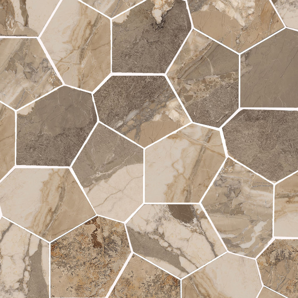 Dynasty Taupe Polished/Matte 11X12 Eggs Mosaic | Aromaz Home