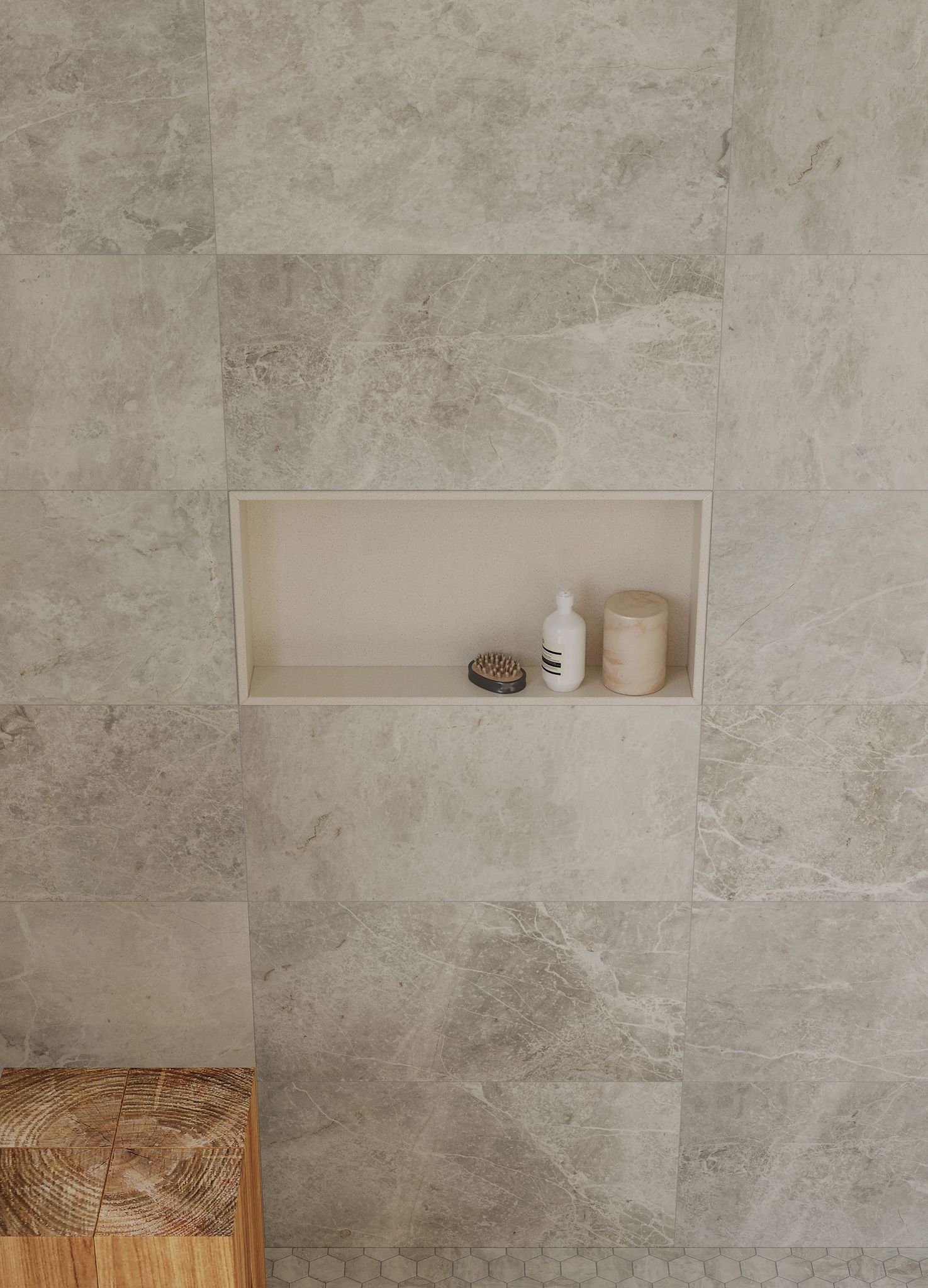 Marmiline Mist 4x36 Niche Sill | Aromaz Home