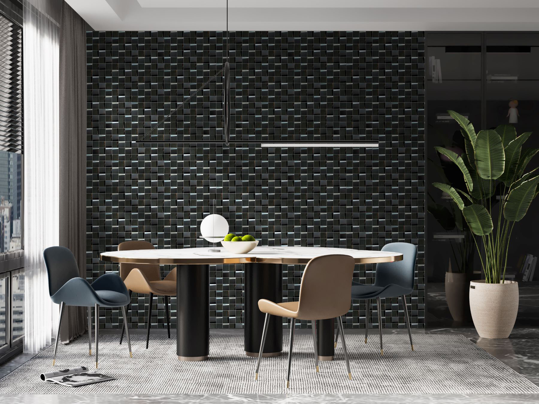 Black 3D Metal Mix Finish 2 | Aromaz Home