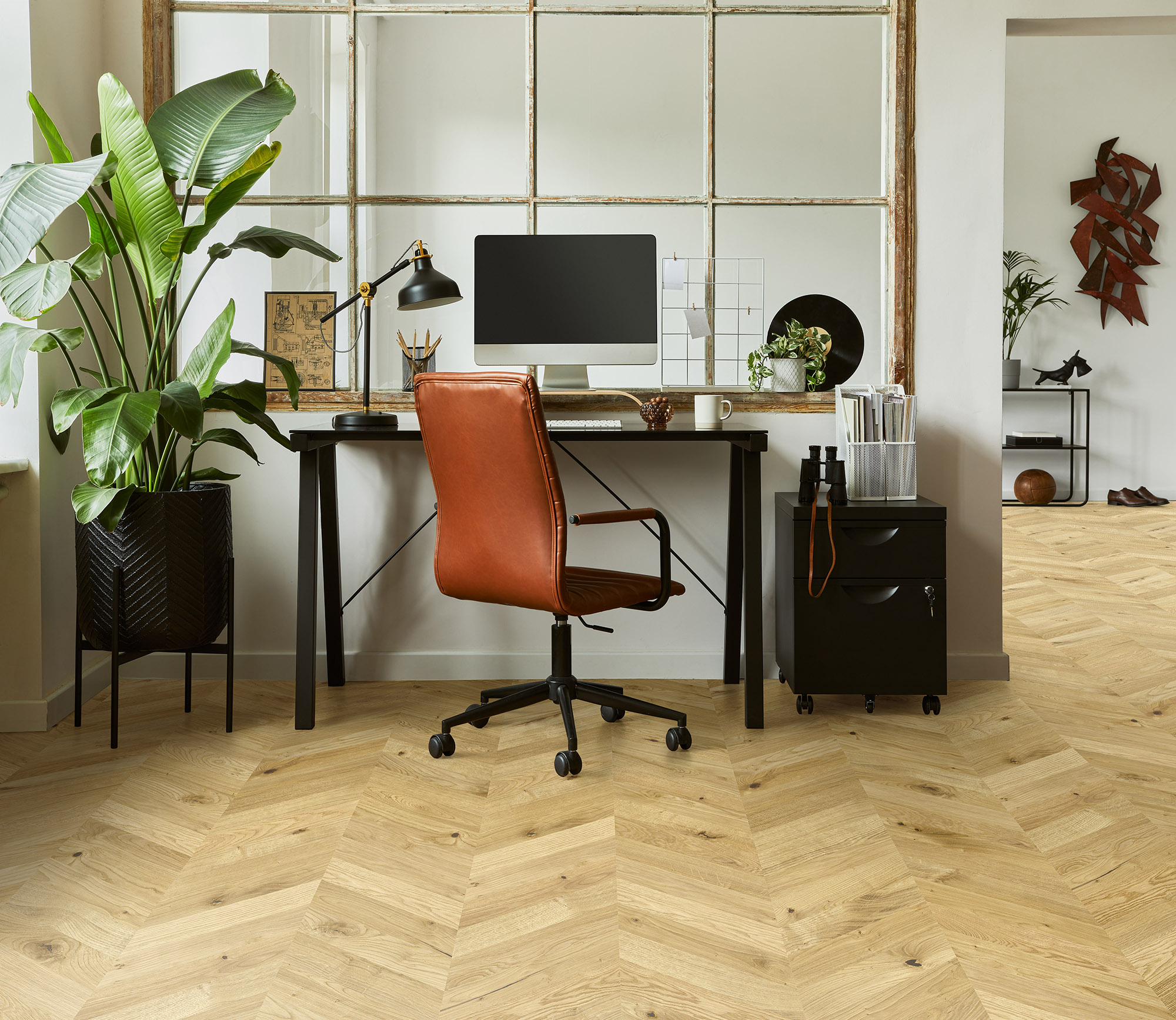 Chevron Oak Villa Gold | Aromaz Home