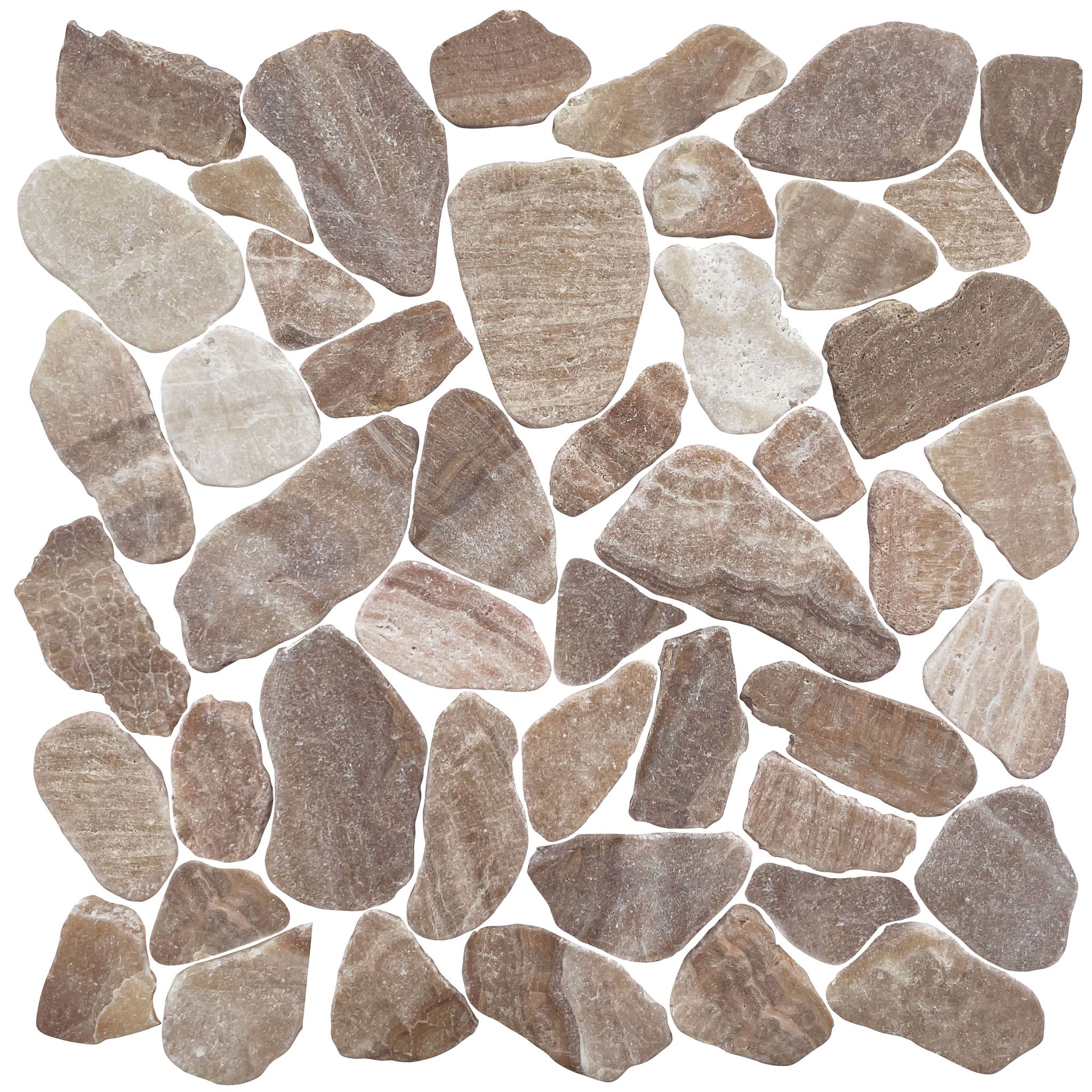 Mini Opus Matte Beige Brown Marble Stone Interlocking | Aromaz Home
