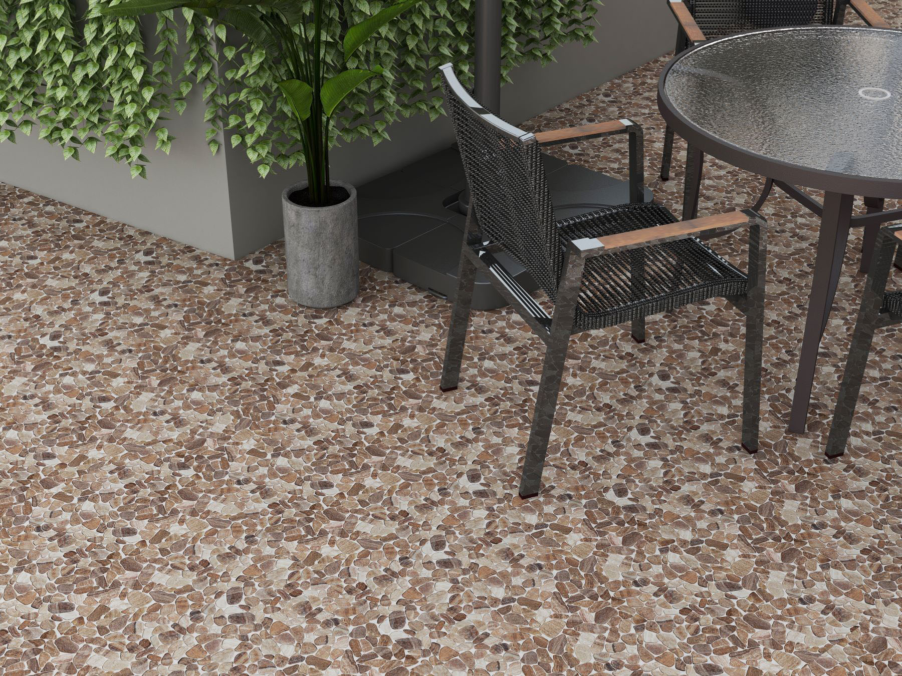 Mini Opus Matte Beige Brown Marble Stone Interlocking | Aromaz Home