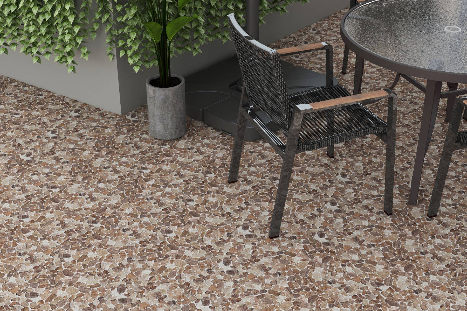 Mini Opus Matte Beige Brown Marble Stone Interlocking | Aromaz Home