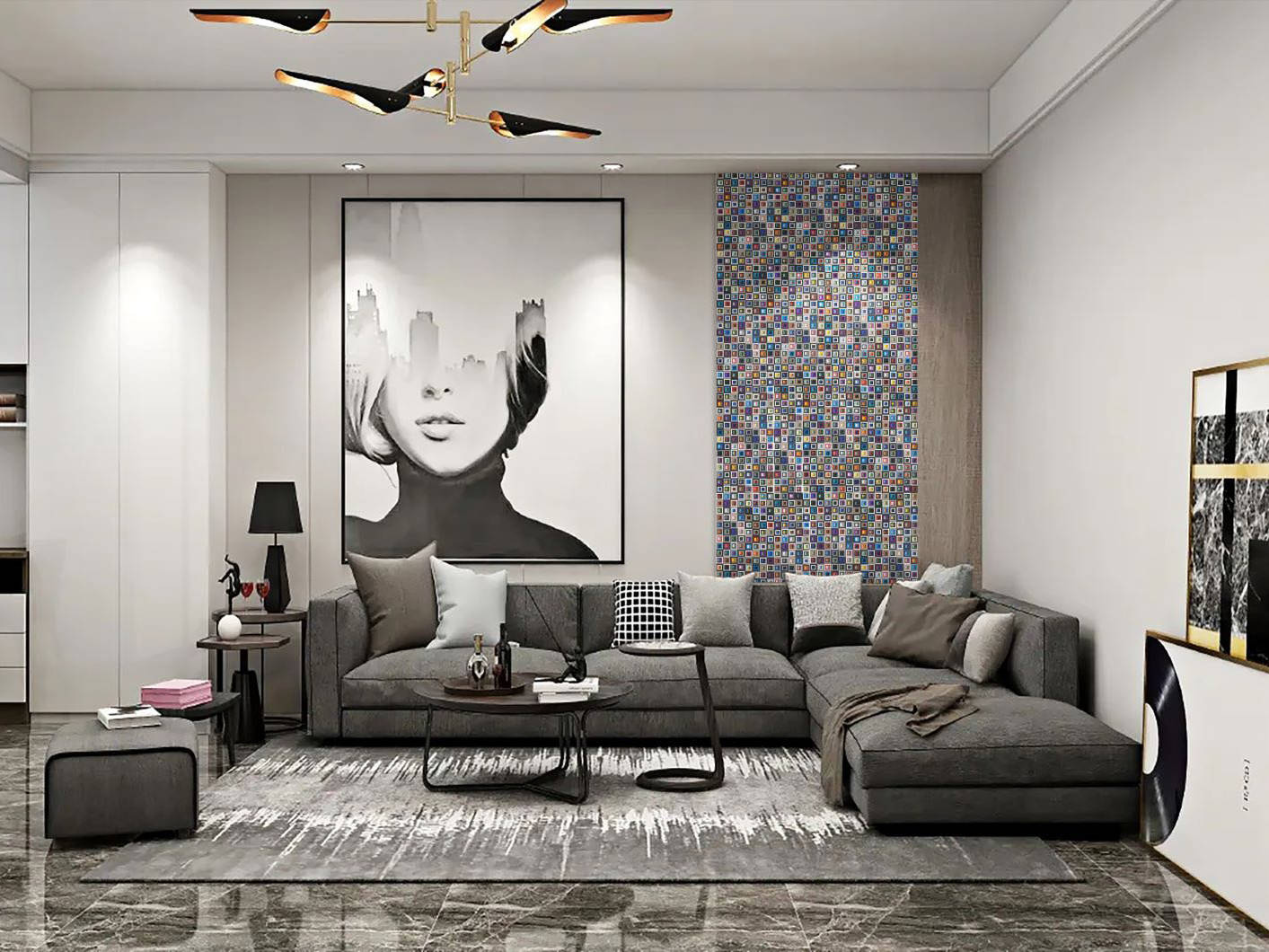 Multicolor Square Mix Glass Resin Mosaic | Aromaz Home