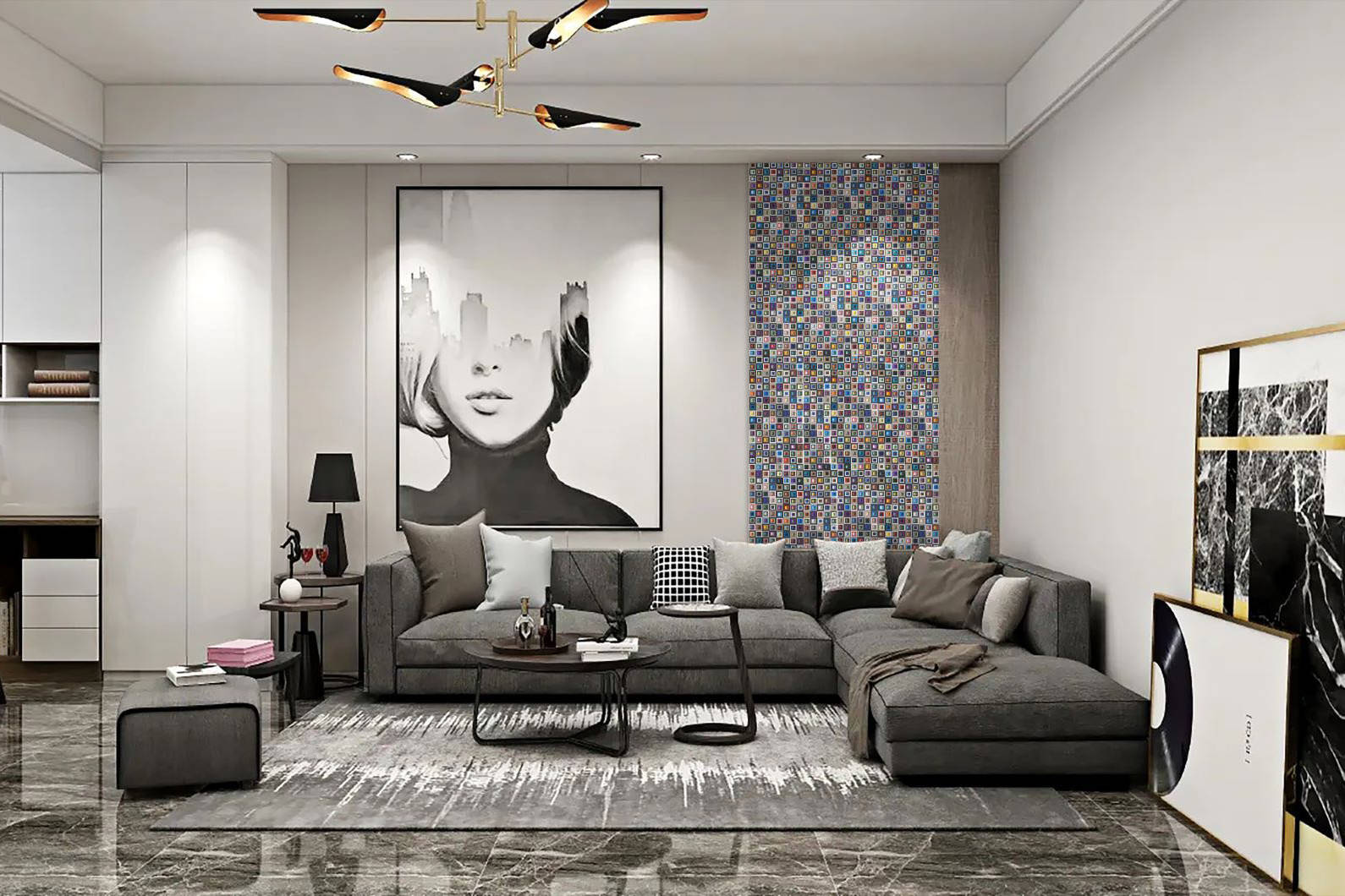 Multicolor Square Mix Glass Resin Mosaic | Aromaz Home