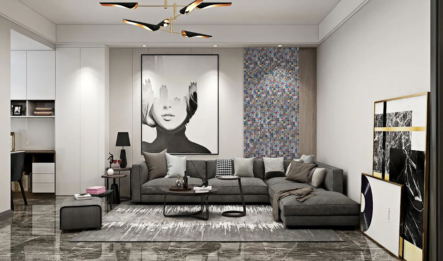 Multicolor Square Mix Glass Resin Mosaic | Aromaz Home