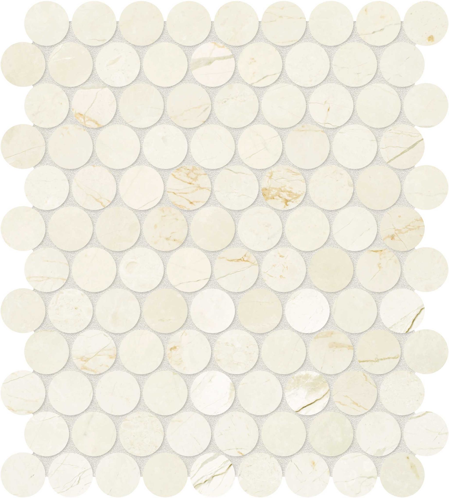 Avorio Crema 1.25 Penny Round Mosaic | Aromaz Home