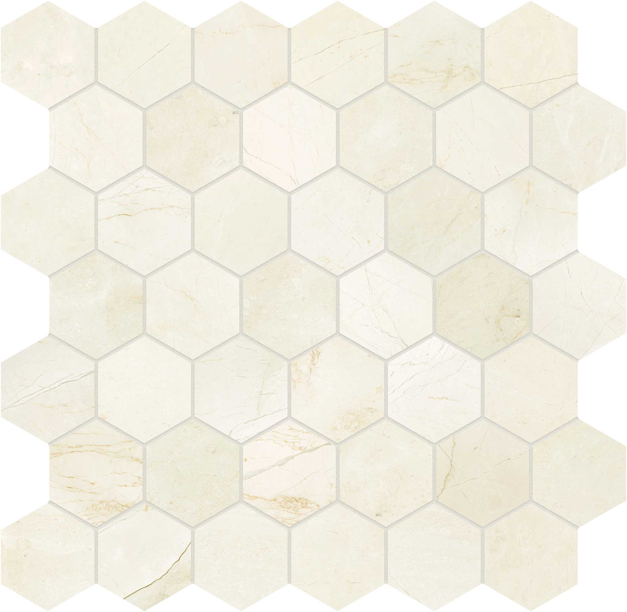Avorio Crema 2 Hexagon Mosaic | Aromaz Home