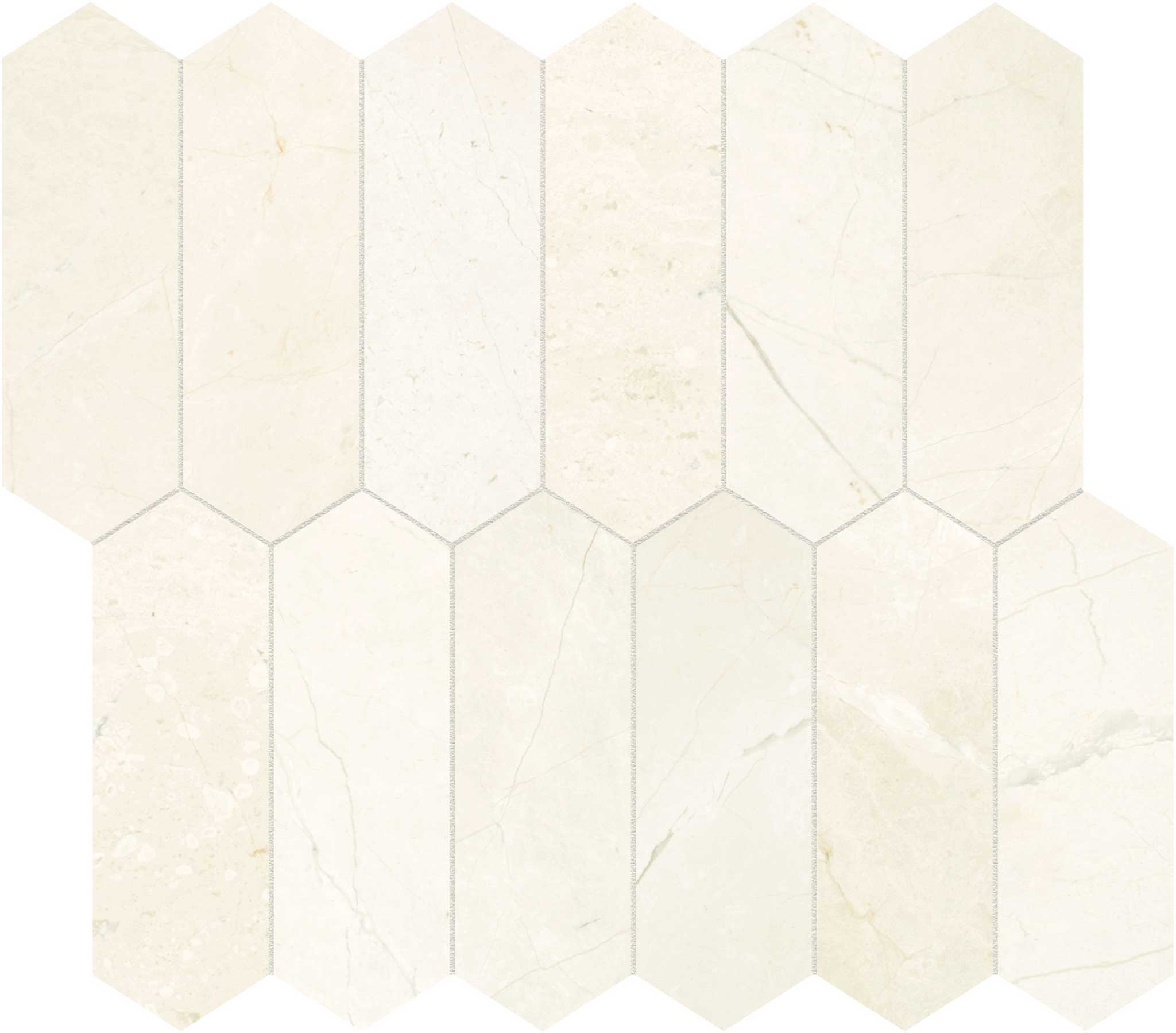 Avorio Crema 2x6 Picket Mosaic | Aromaz Home