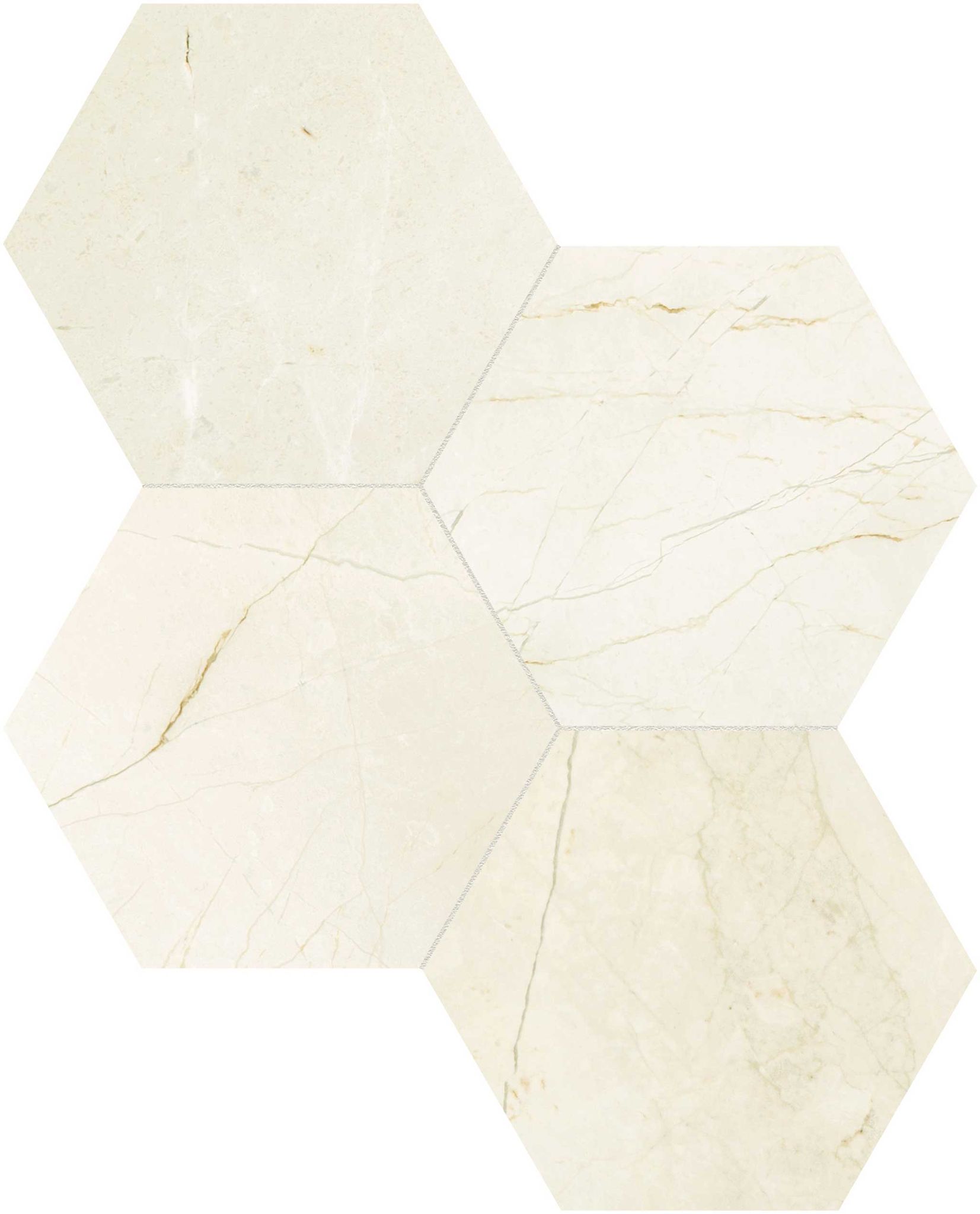 Avorio Crema 6 Hexagon Mosaic | Aromaz Home