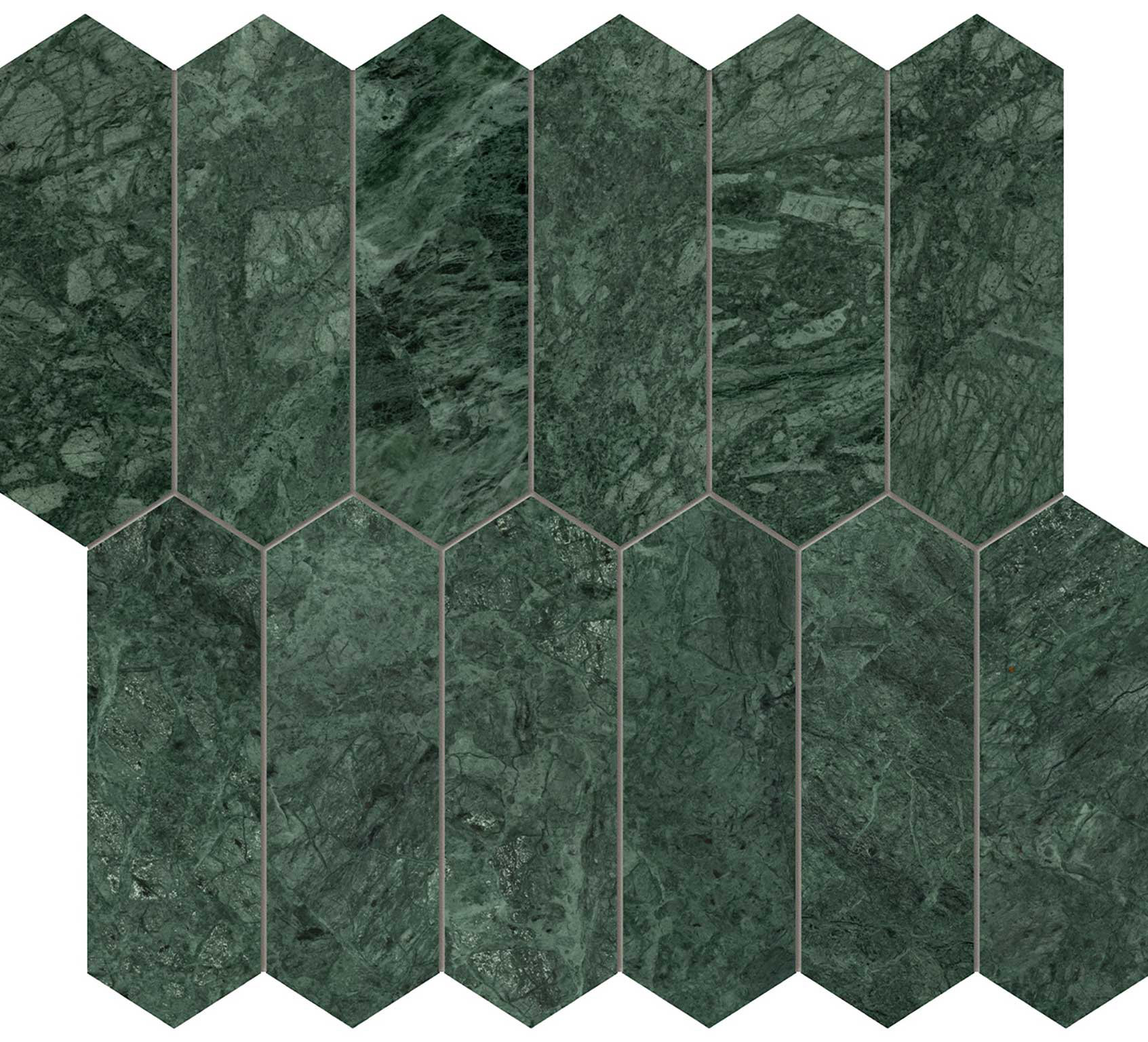 Diosa Verde 2x6 Picket Mosaic | Aromaz Home
