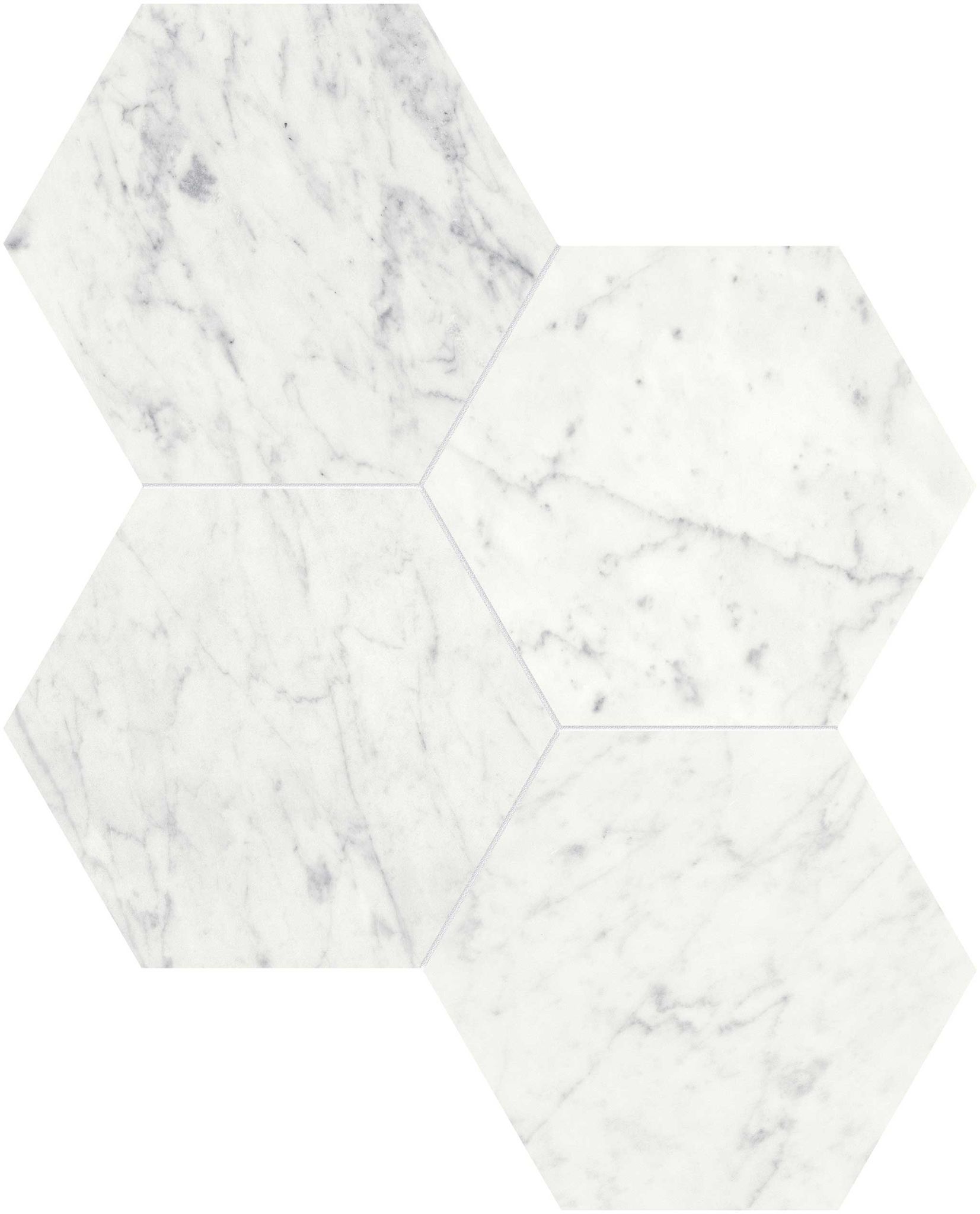 Eterna Bianco 6 Honed Hexagon Mosaic | Aromaz Home