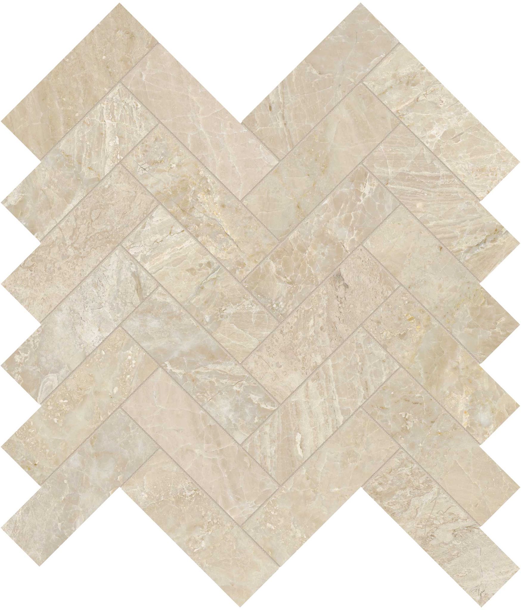 Impero Reale 1.25x4 Polished Herringbone Mosaic | Aromaz Home