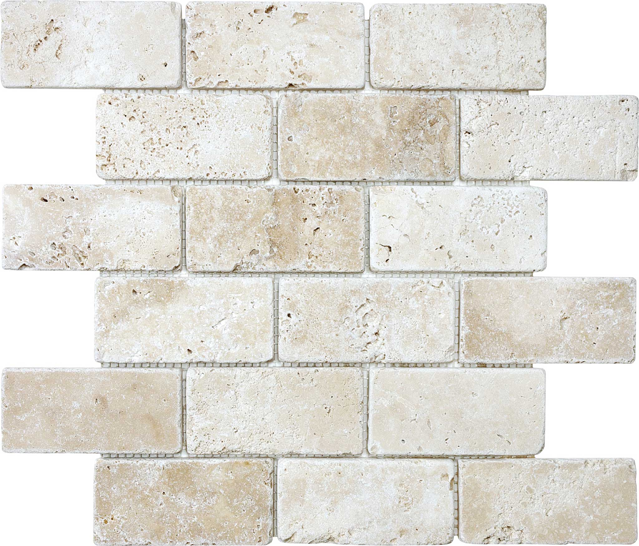 Ivory 2x4 Brick Mosaic | Aromaz Home