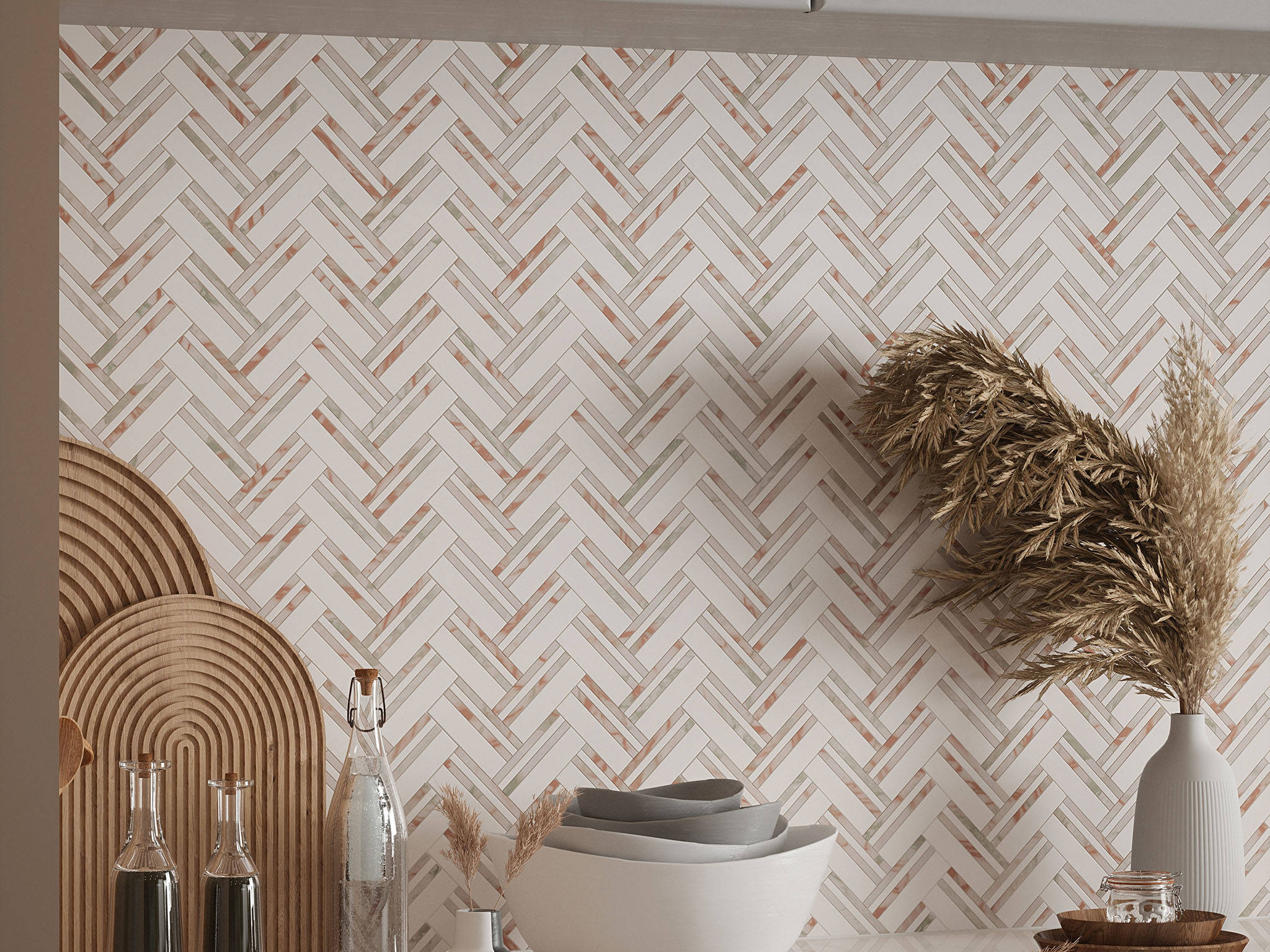 Rosey Weave Mosaic | Aromaz Home