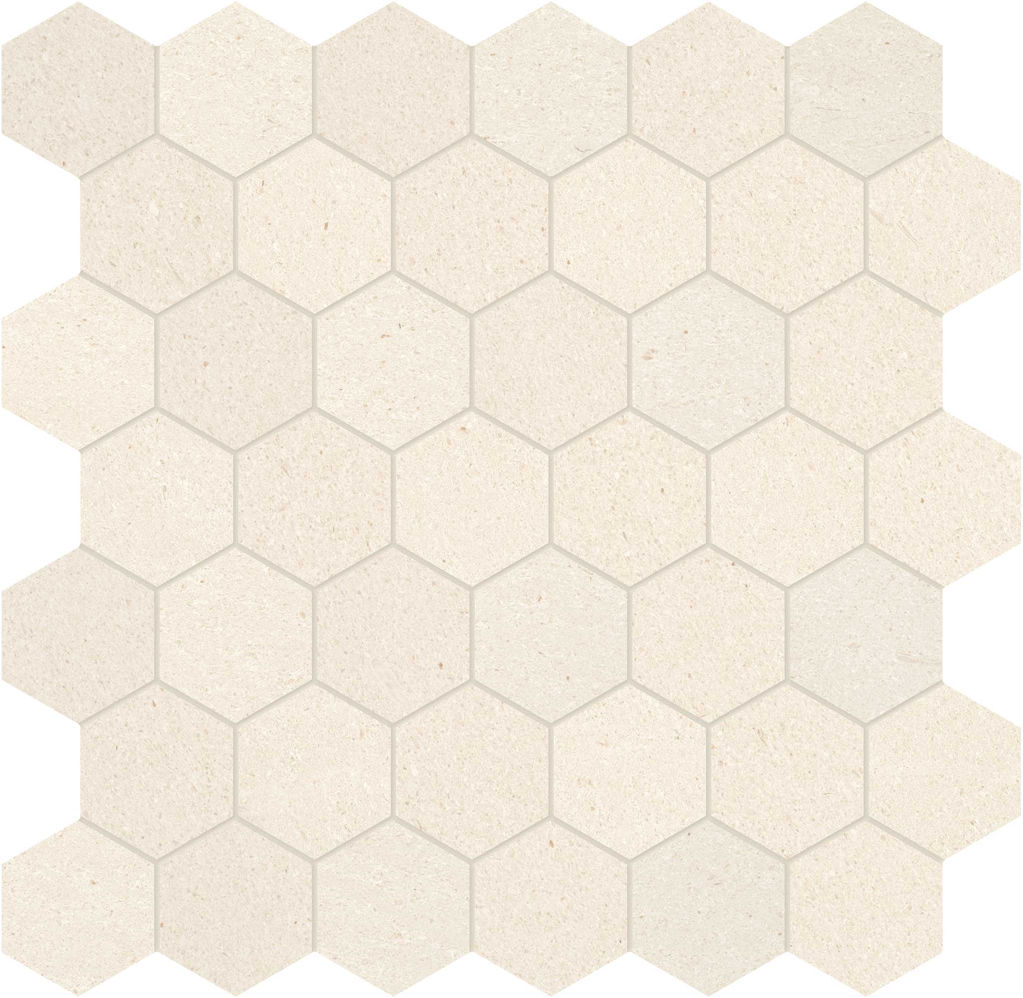 Serene Ivory 2 Hexagon Mosaic | Aromaz Home