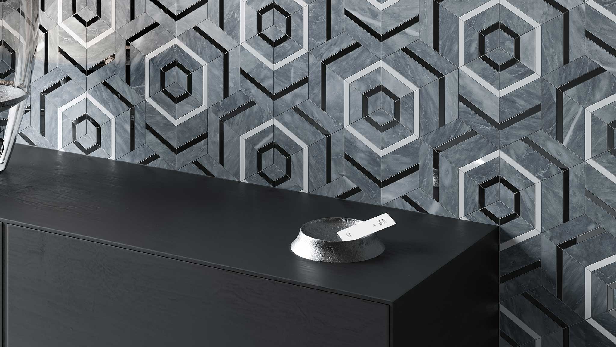 Utopio Hexo Monochromo Mosaic | Aromaz Home