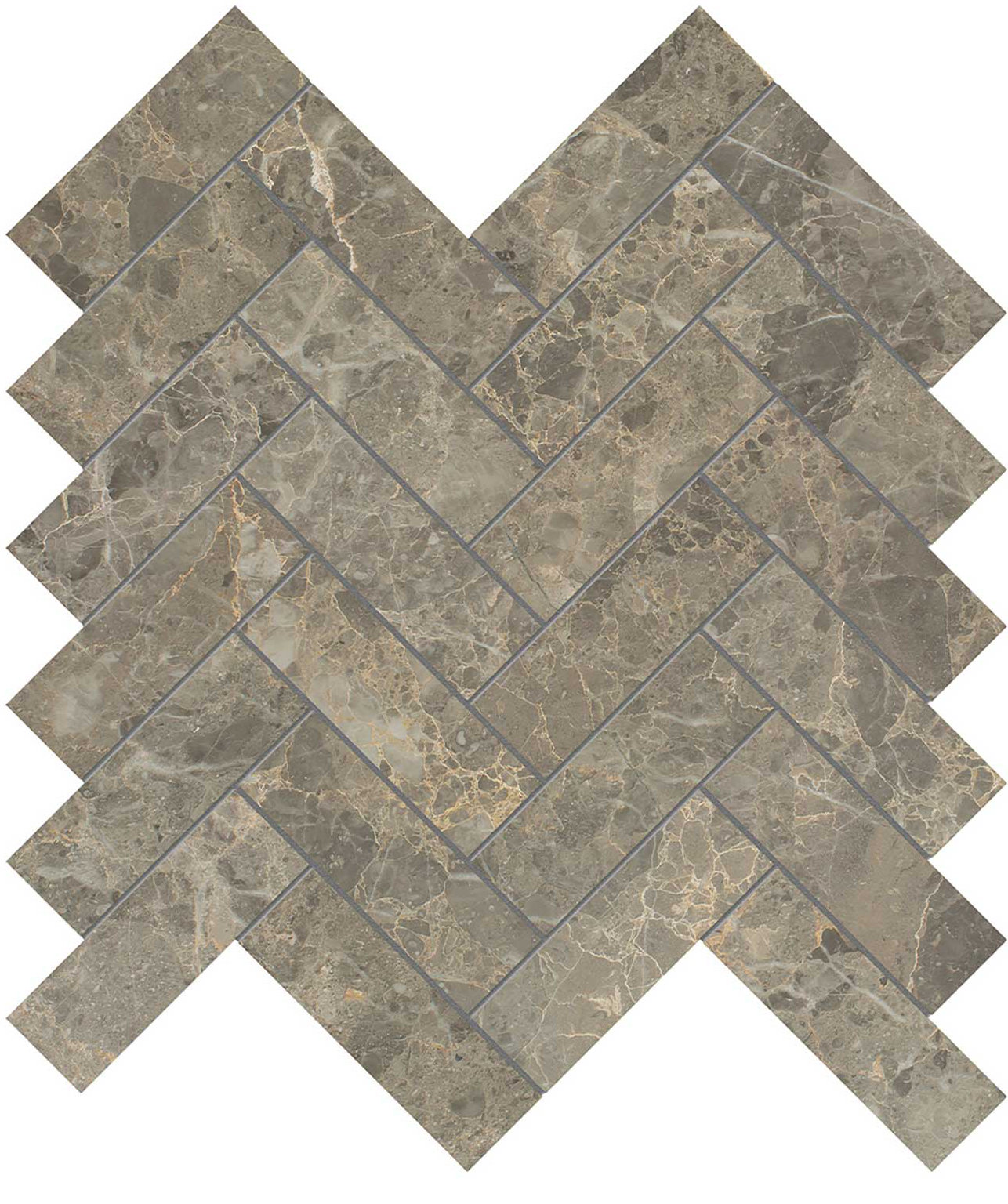 Velutto Ash 1.25x4 Herringbone Mosaic | Aromaz Home