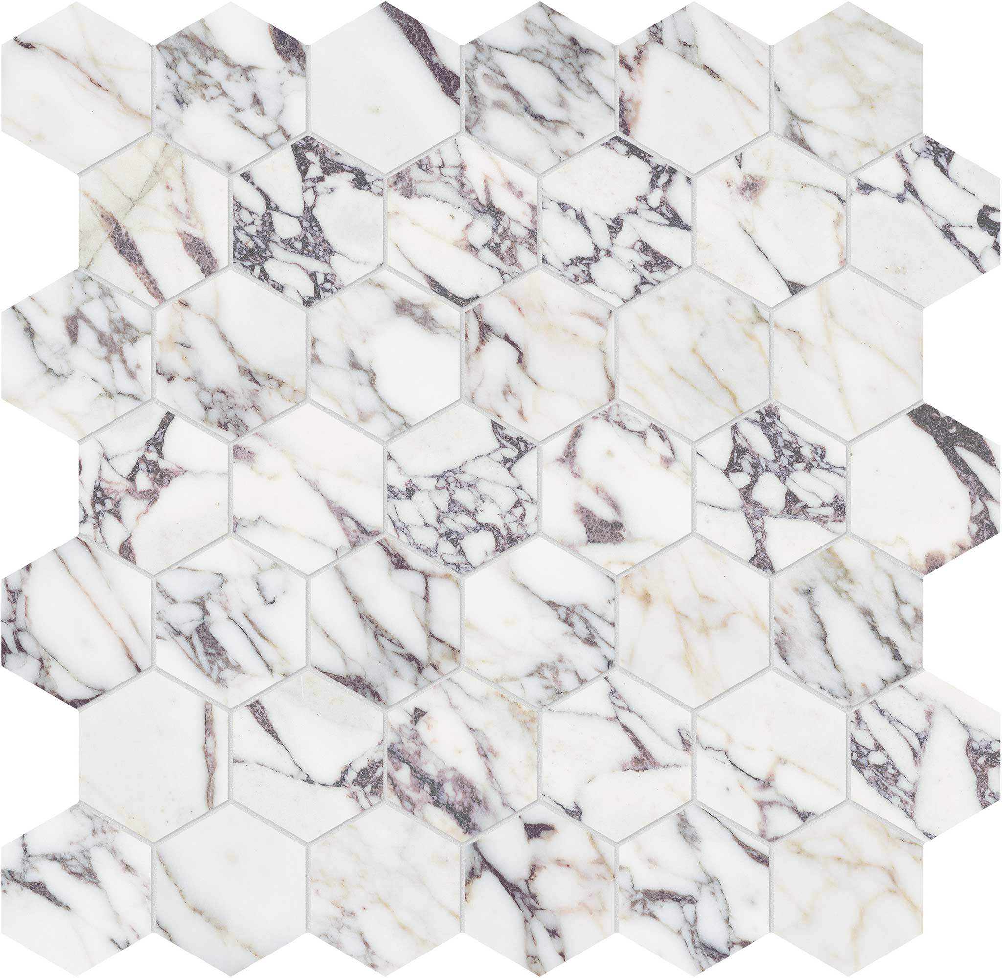 Viola Roccia 2 Hexagon Mosaic | Aromaz Home