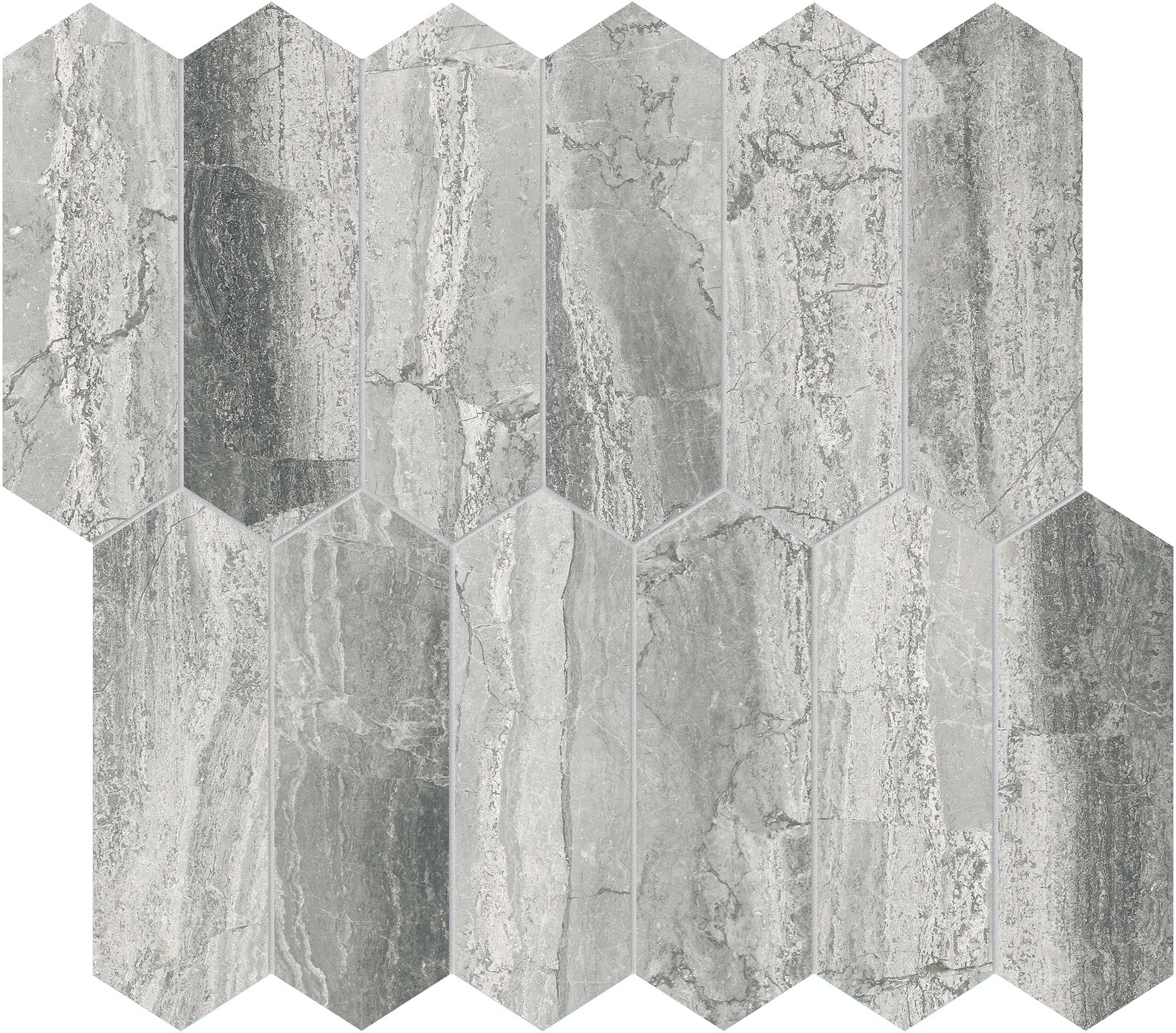 Volcana Notte 2x6 Picket Mosaic | Aromaz Home
