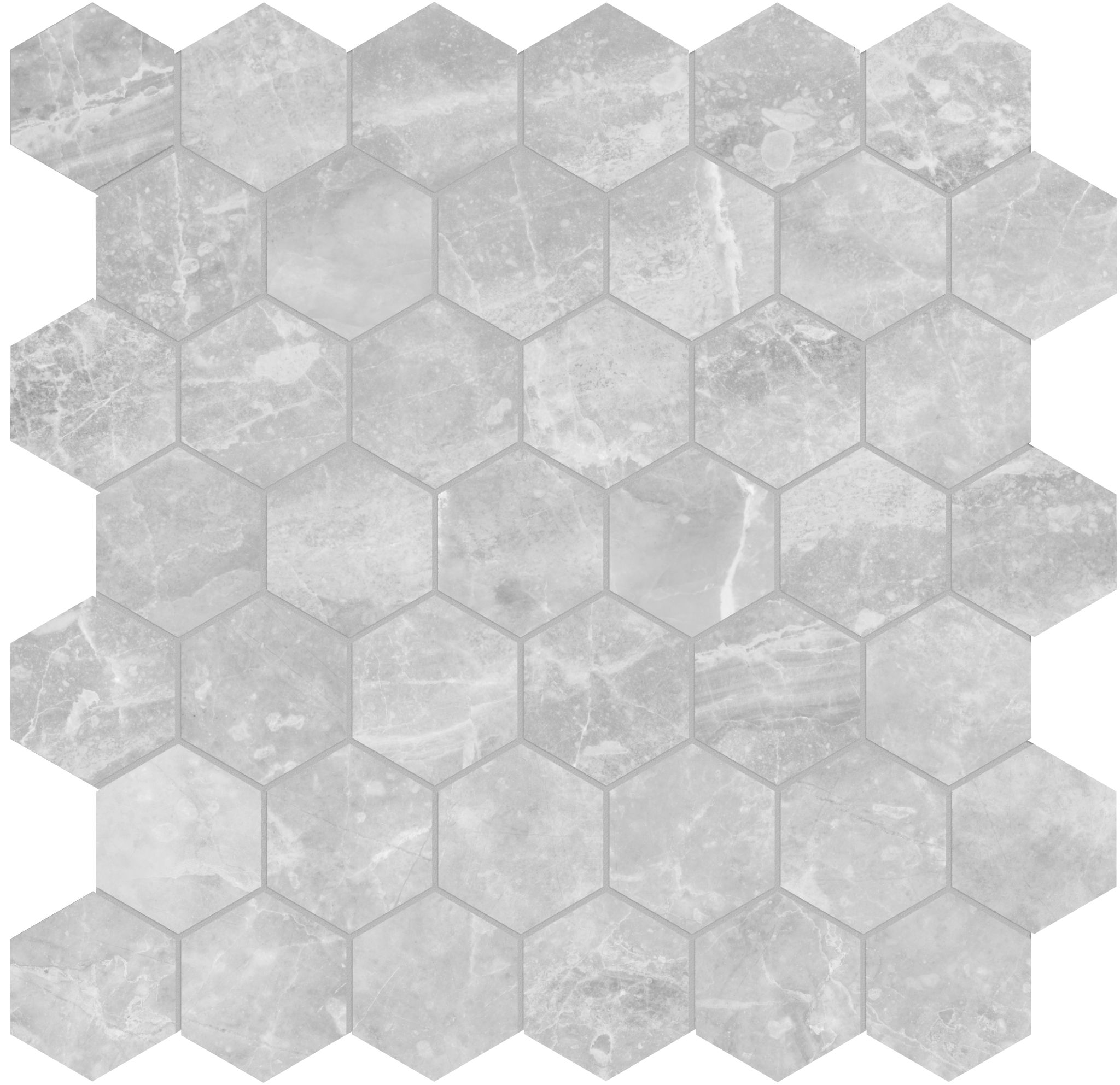 Plata Perla Grigia 2 Hexagon Polished | Aromaz Home